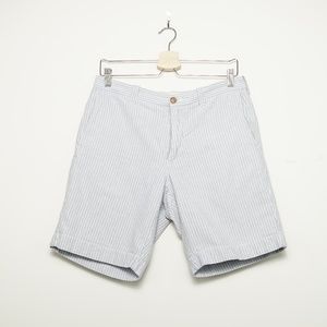 J. Crew Men's Blue Vertical Stripe Cargo Shorts